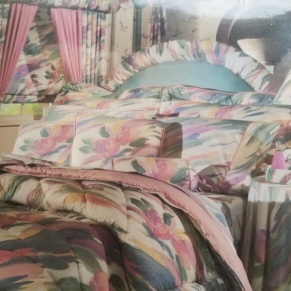 Croscill twin fitted sheet vintage 80's pastel nip percale - Picture 3 of 5